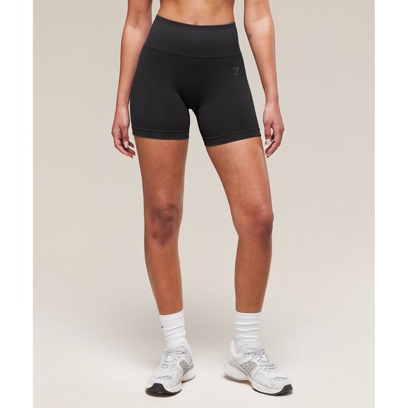 Gymshark Pants - Gymshark Soft Sculpt Shorts Womens Small Black Seamless High Waist